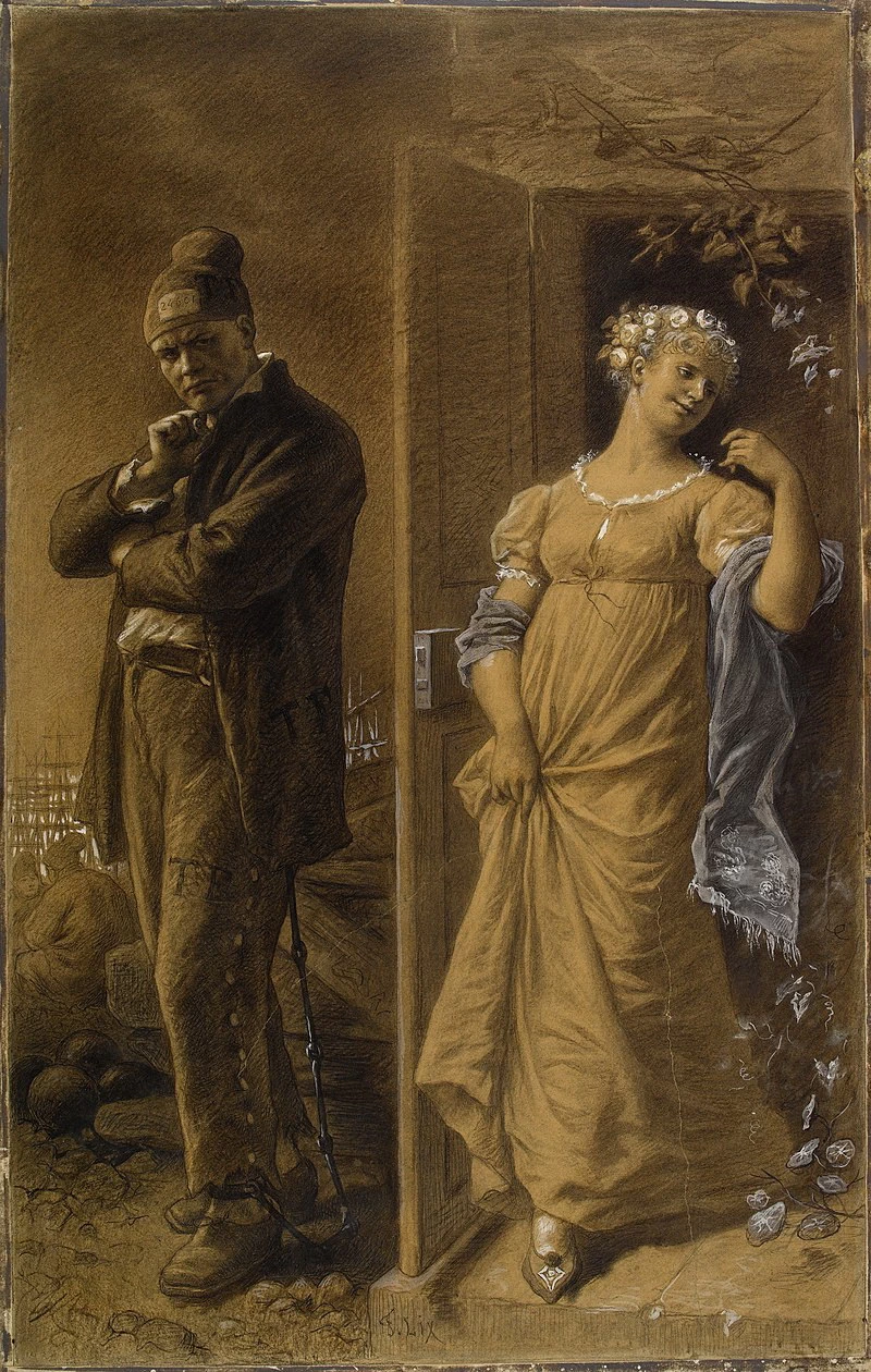 Il detenuto e la prostituta, illustrazione per Les Misérables (Casa Victor Hugo - Casa Hauteville)